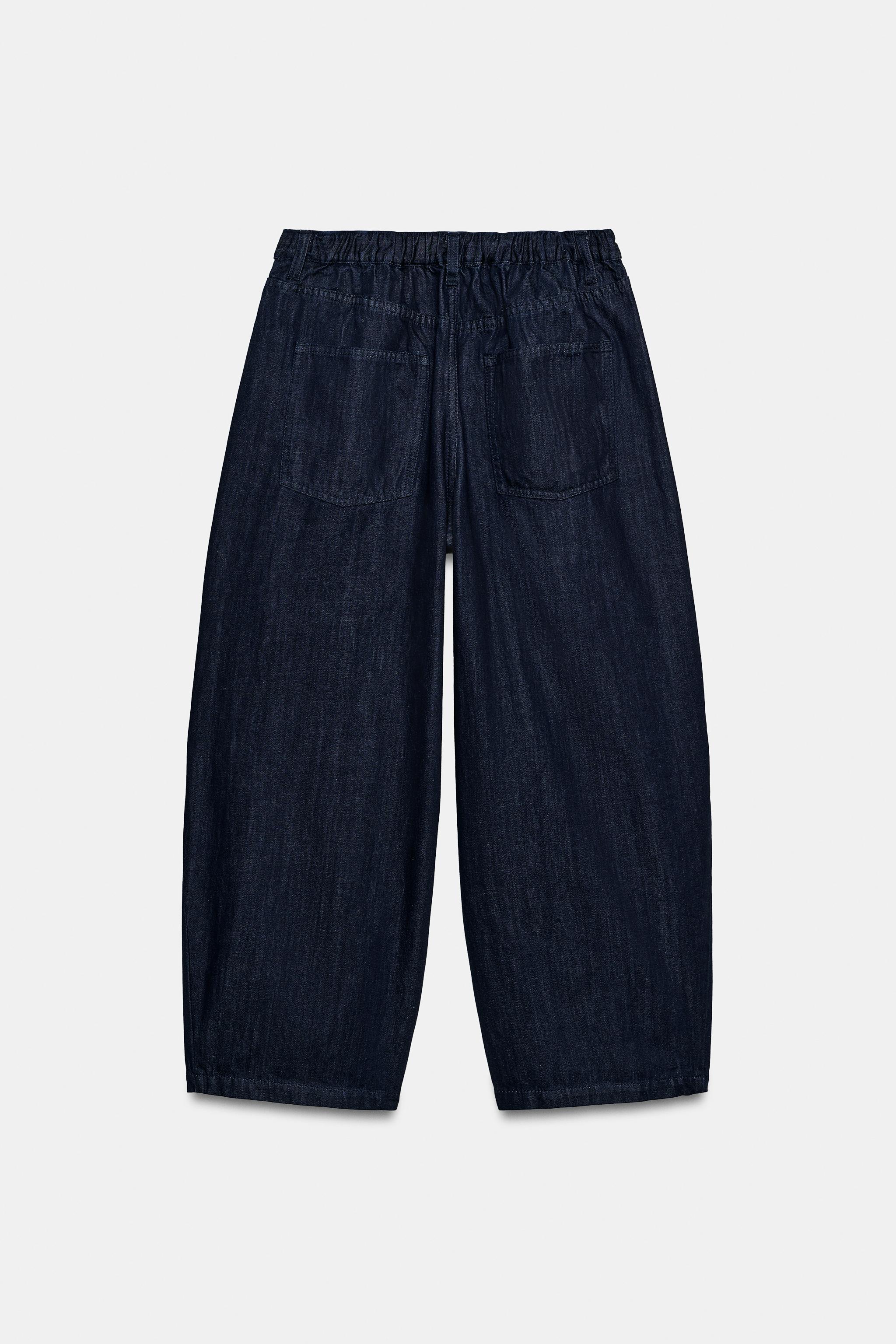 ZW COLLECTION HIGH-WAIST BALLOON JEANS - Blue | ZARA South Africa