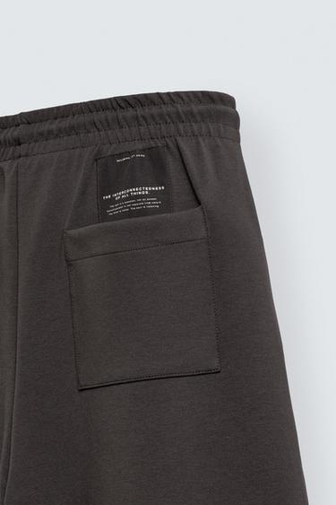 PANTALON INTERLOCK PLIS ÉTIQUETTE - Marron foncé de Zara - Image 8