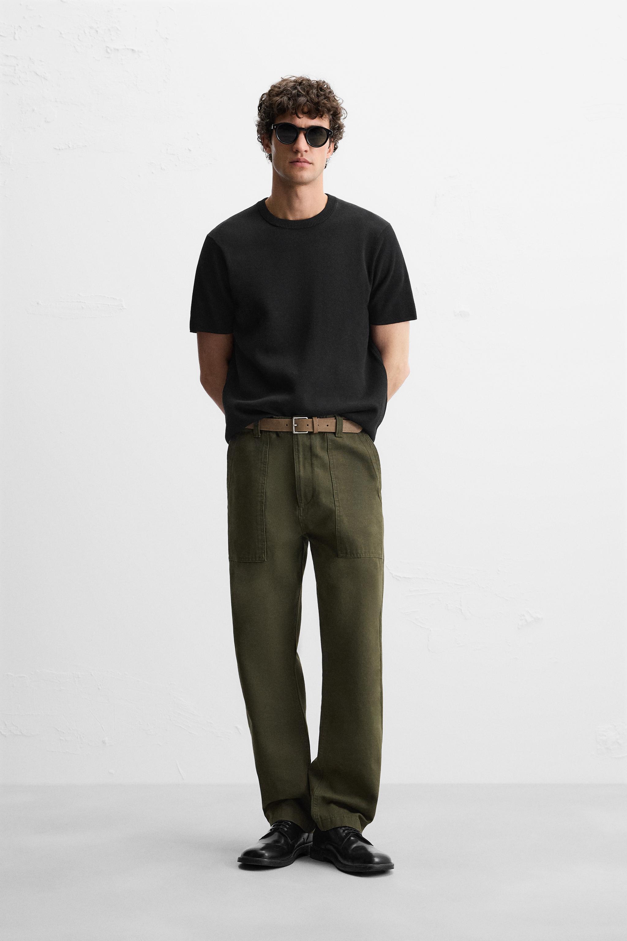リラックスフィット ニットTシャツ - ブラック | ZARA Japan / 日本