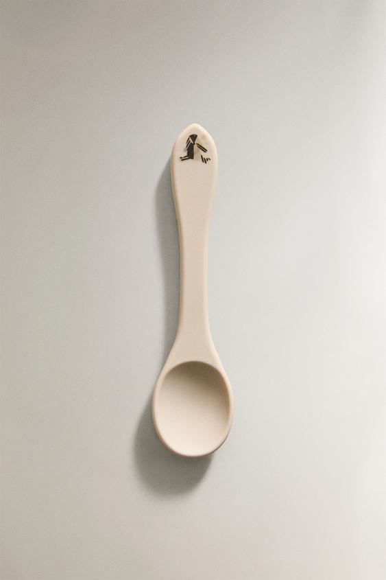 COLHER INFANTIL DE SILICONE COM COELHO - Multicolor da Zara - Imagem 0