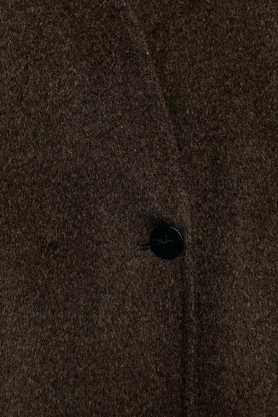 MANTEAU AVEC LAINE ZW COLLECTION - Marron de Zara - Image 8