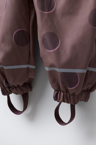 SALOPETTE EFFET GOMME À POIS RÉSISTANTE À L'EAU - Mauve poudré de Zara - Image 3
