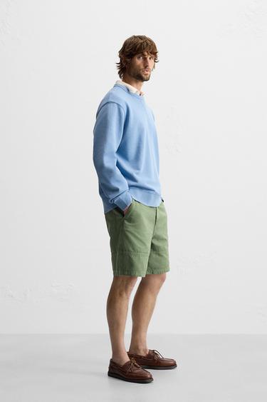 WASHED CREW NECK SWEATSHIRT - Faded blue by Zara - Image 3