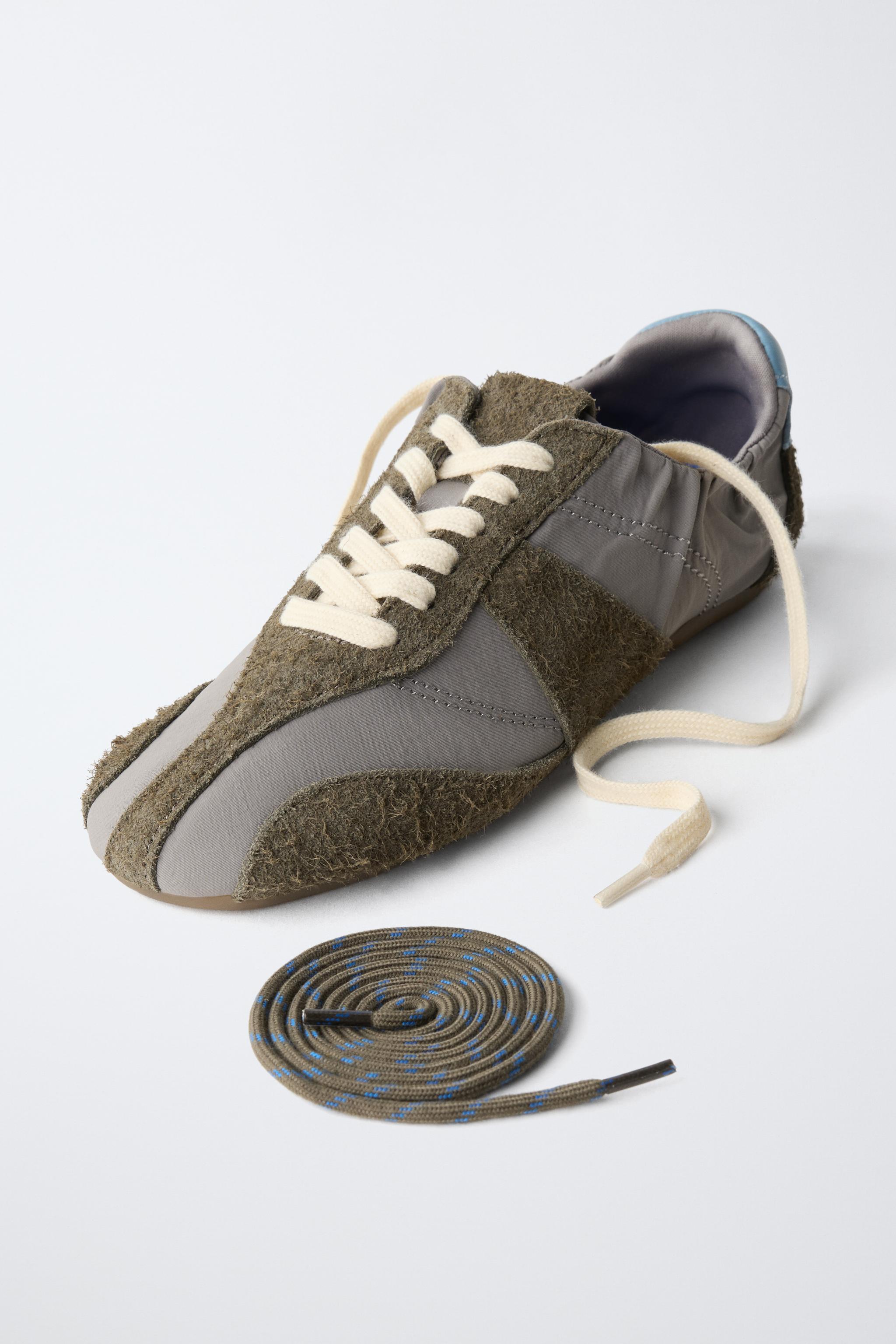 COMBINED LEATHER SNEAKERS