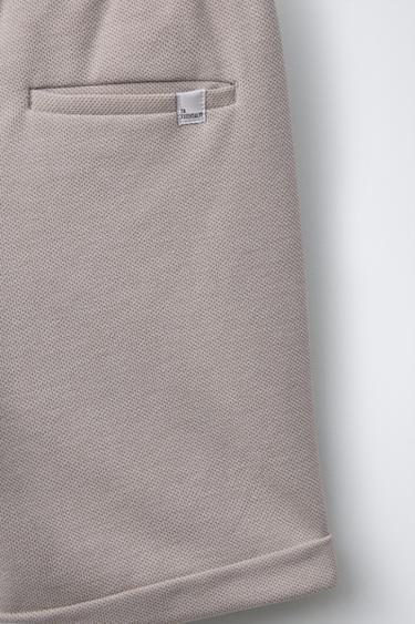 SHORT CONFORTABLE EN PIQUÉ - Beige de Zara - Image 2