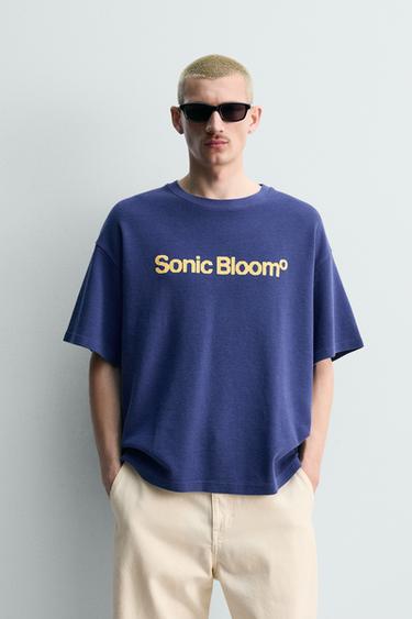 SUDADERA ESTAMPADO COMBINADO - Azulón de Zara