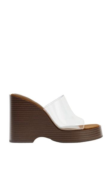VINYL WEDGE - Brown by Zara - Image 0