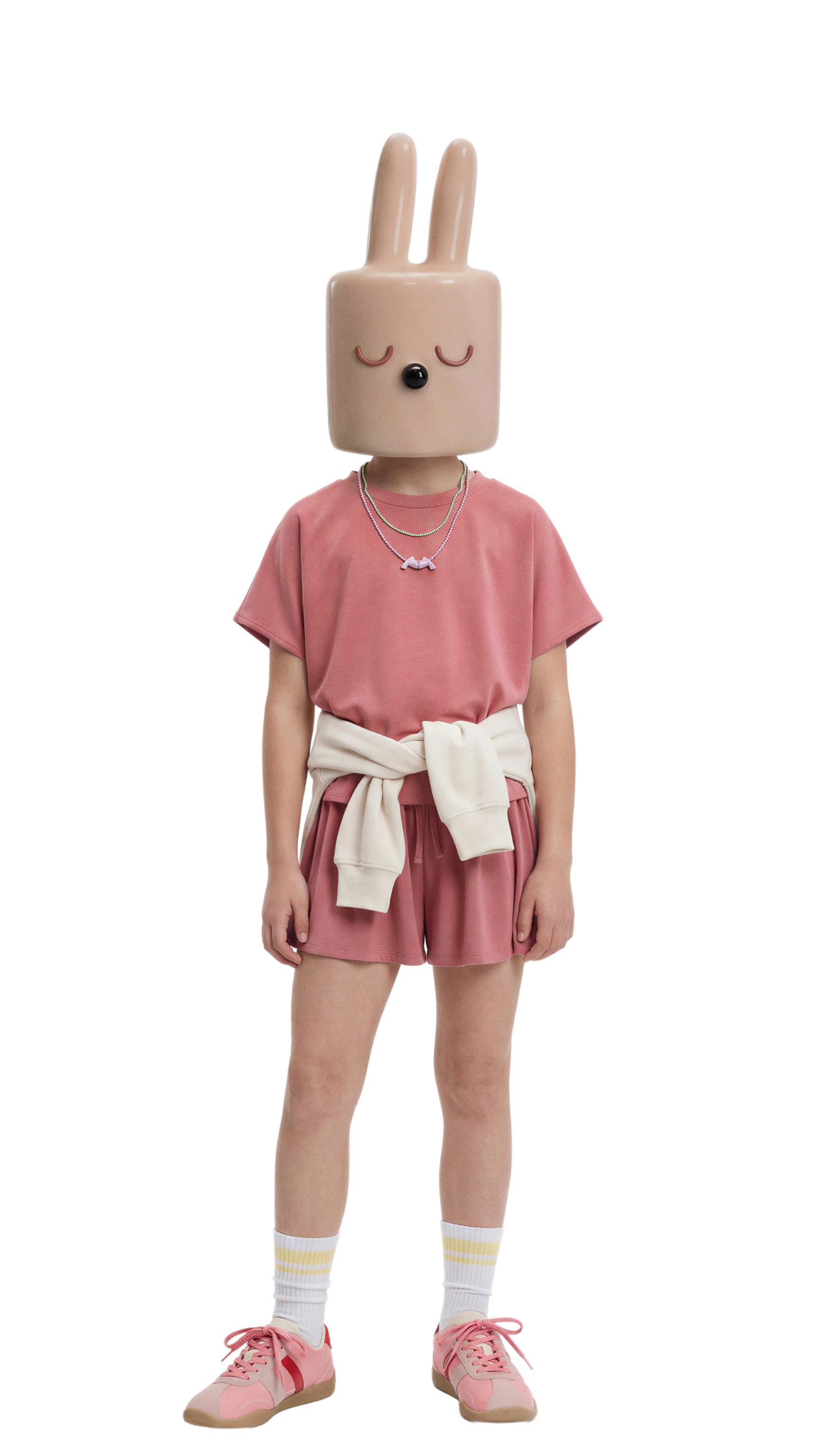 SPORTY FLOWY MODAL SHORTS — Dusty pink