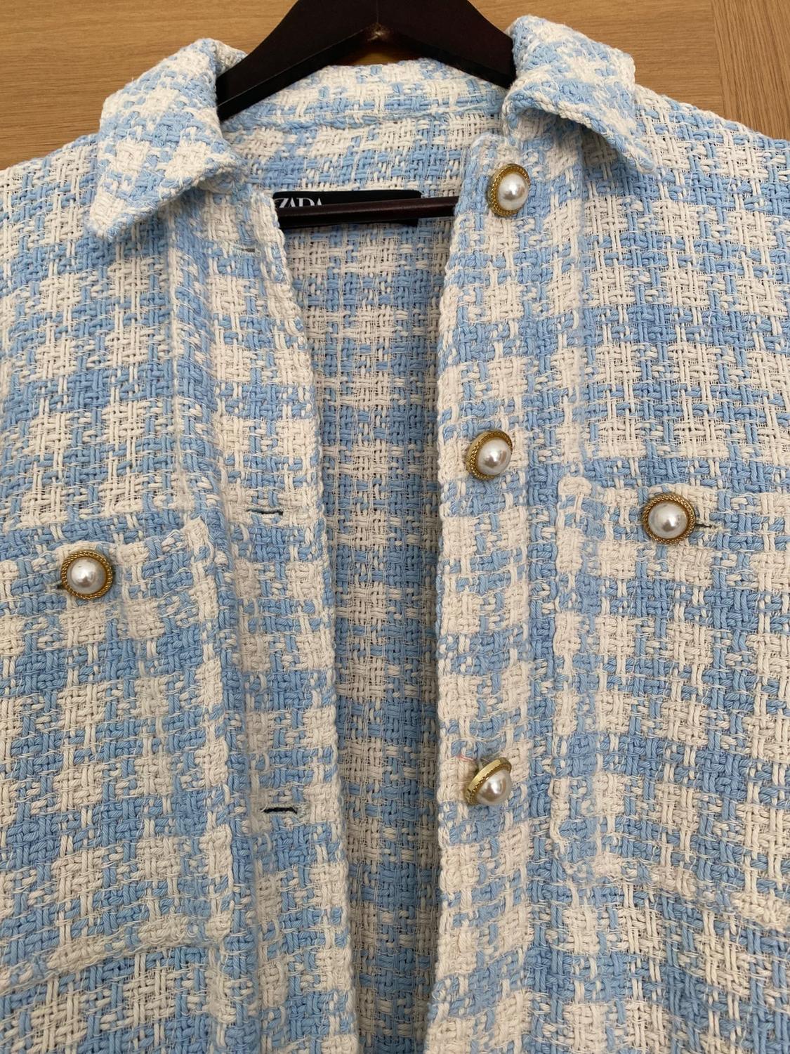 HOUNDSTOOTH TEXTURED OVERSHIRT - Image 2