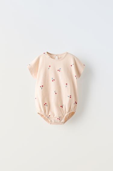 Zara CHERRY BODYSUIT - Beige-pink