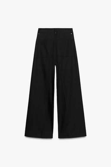 JEANS ZW COLLECTION WIDE LEG HIGH-WAIST - Black by Zara - Image 6