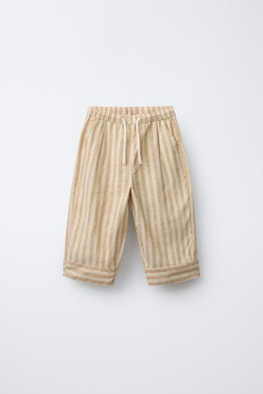 GERADE GESTREIFTE HOSE - Gestreift von Zara