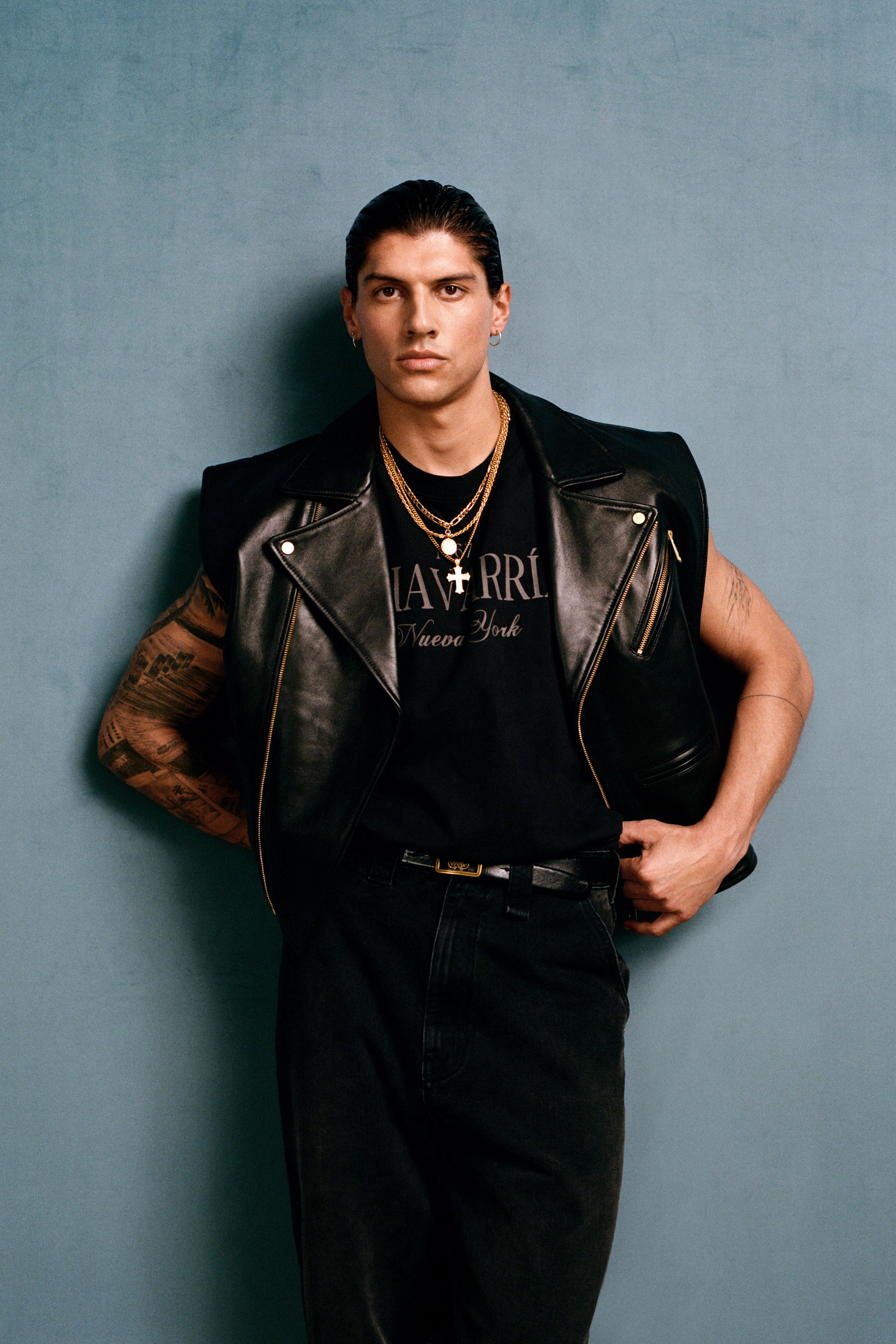 LEATHER BIKER VEST WILLY CHAVARRIA X ZARA