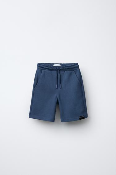 COMFORT STRAIGHT PLUSH BERMUDA SHORTS - Petrol blue by Zara