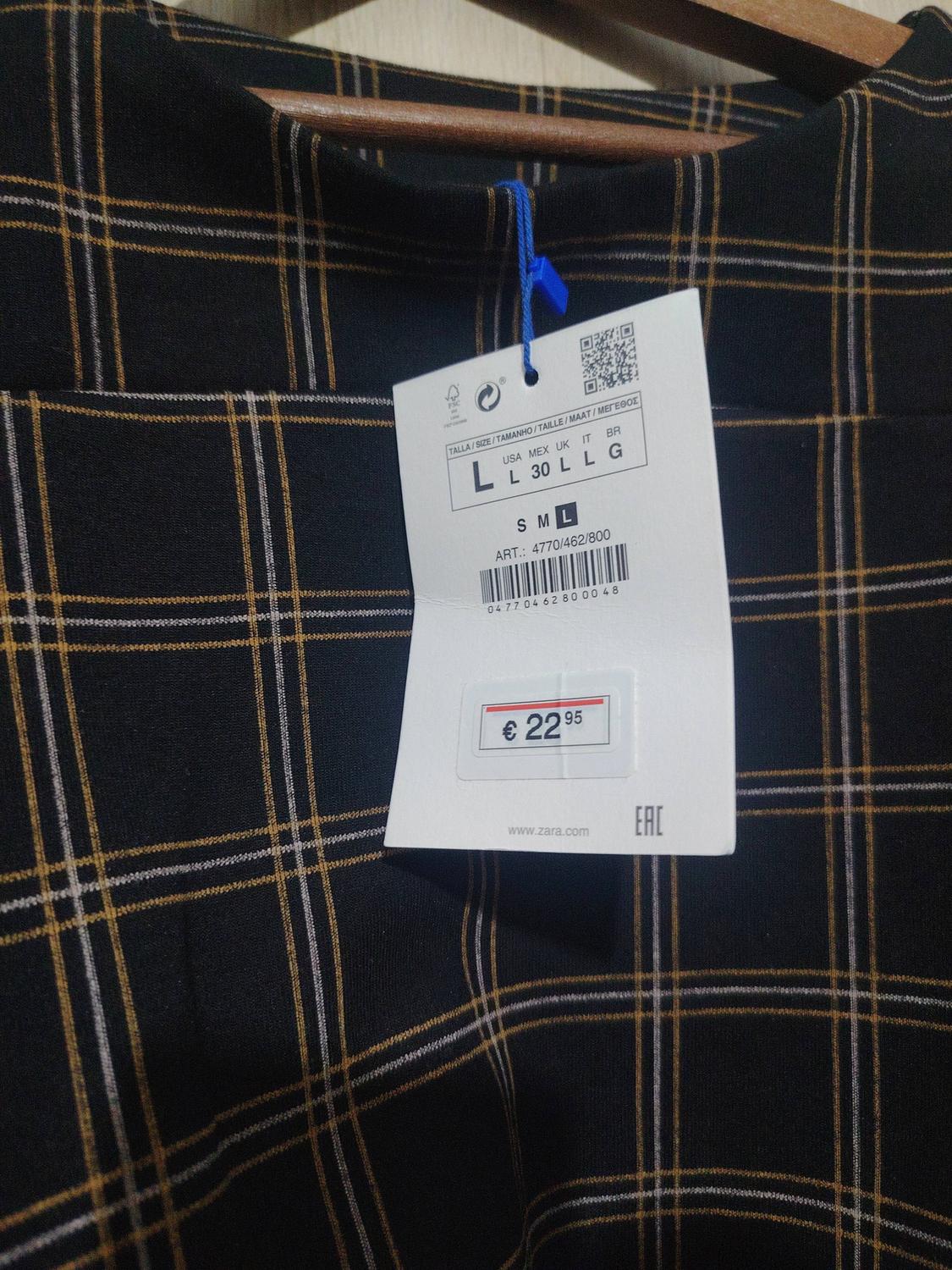 CHECKED TOP WITH BELT - Image 2