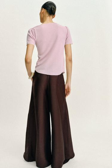 TOP EN MAILLE VOLANT - Rose pâle de Zara - Image 6