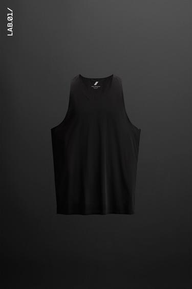 LIGHTWEIGHT TECHNICAL TANK TOP - Black by Zara