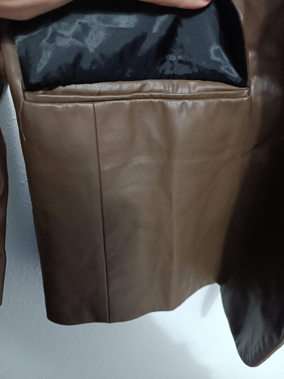 FAUX LEATHER BLAZER WITH POCKETS - Image 7
