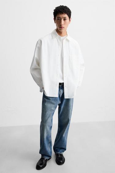 OVERSIZE FIT OXFORD SHIRT - White by Zara - Image 6