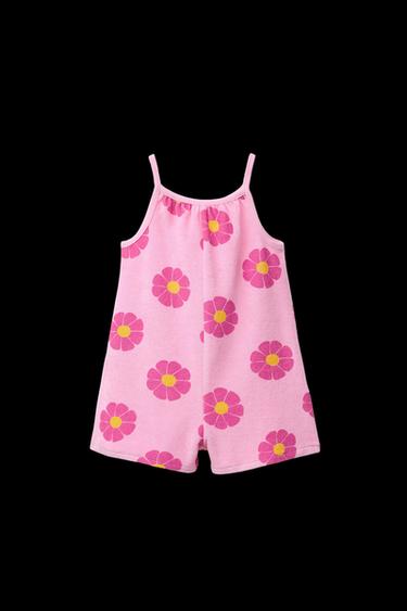 PRINTED TOWELLING JUMPSUIT - Pink by Zara - Image 0