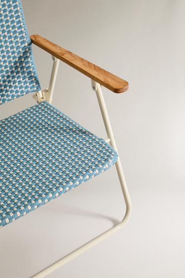 BEACH CHAIR WITH WOODEN ARMRESTS - Bluish by Zara - Image 1