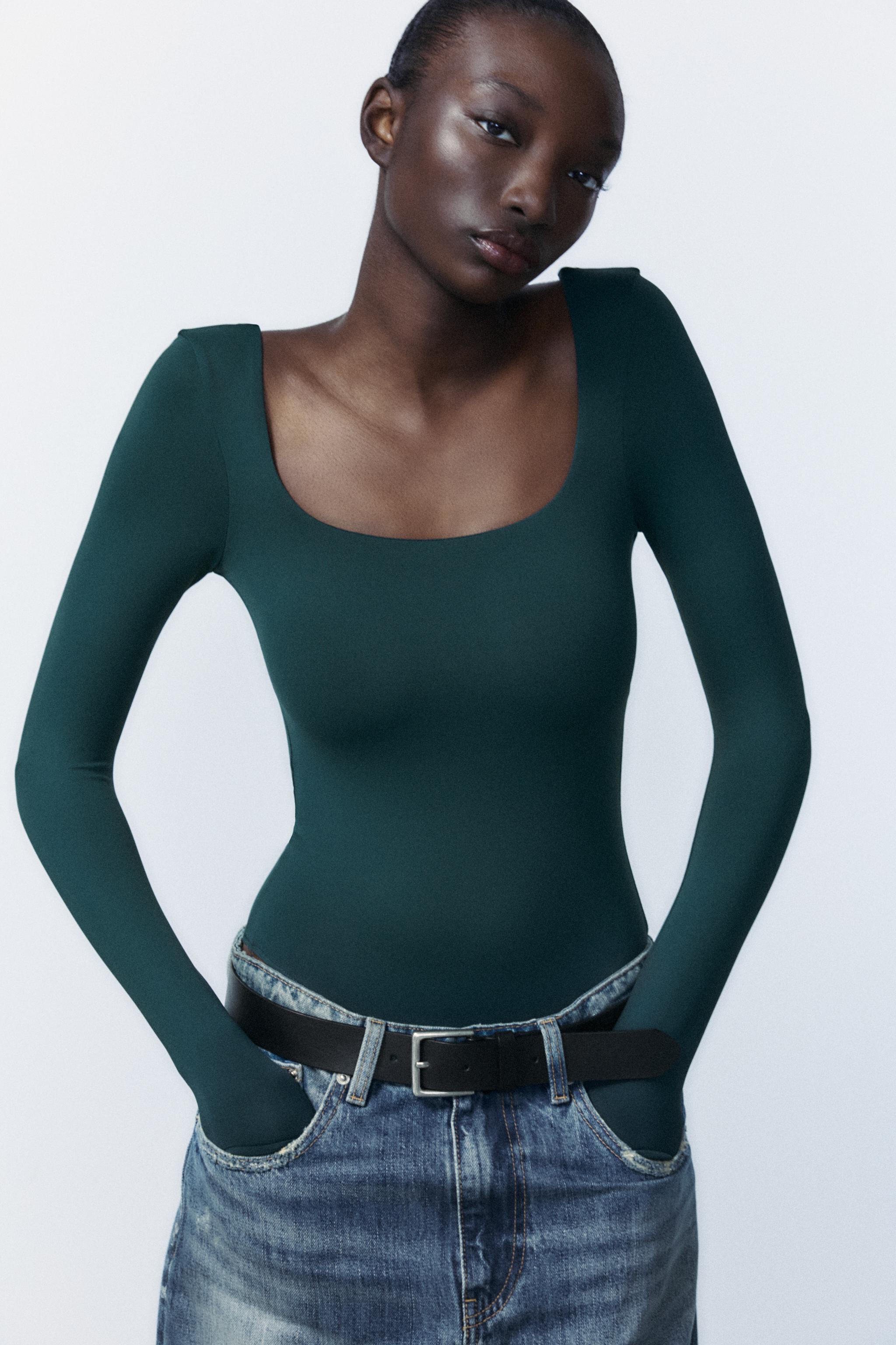 Green Bodysuits for woman ZARA Canada