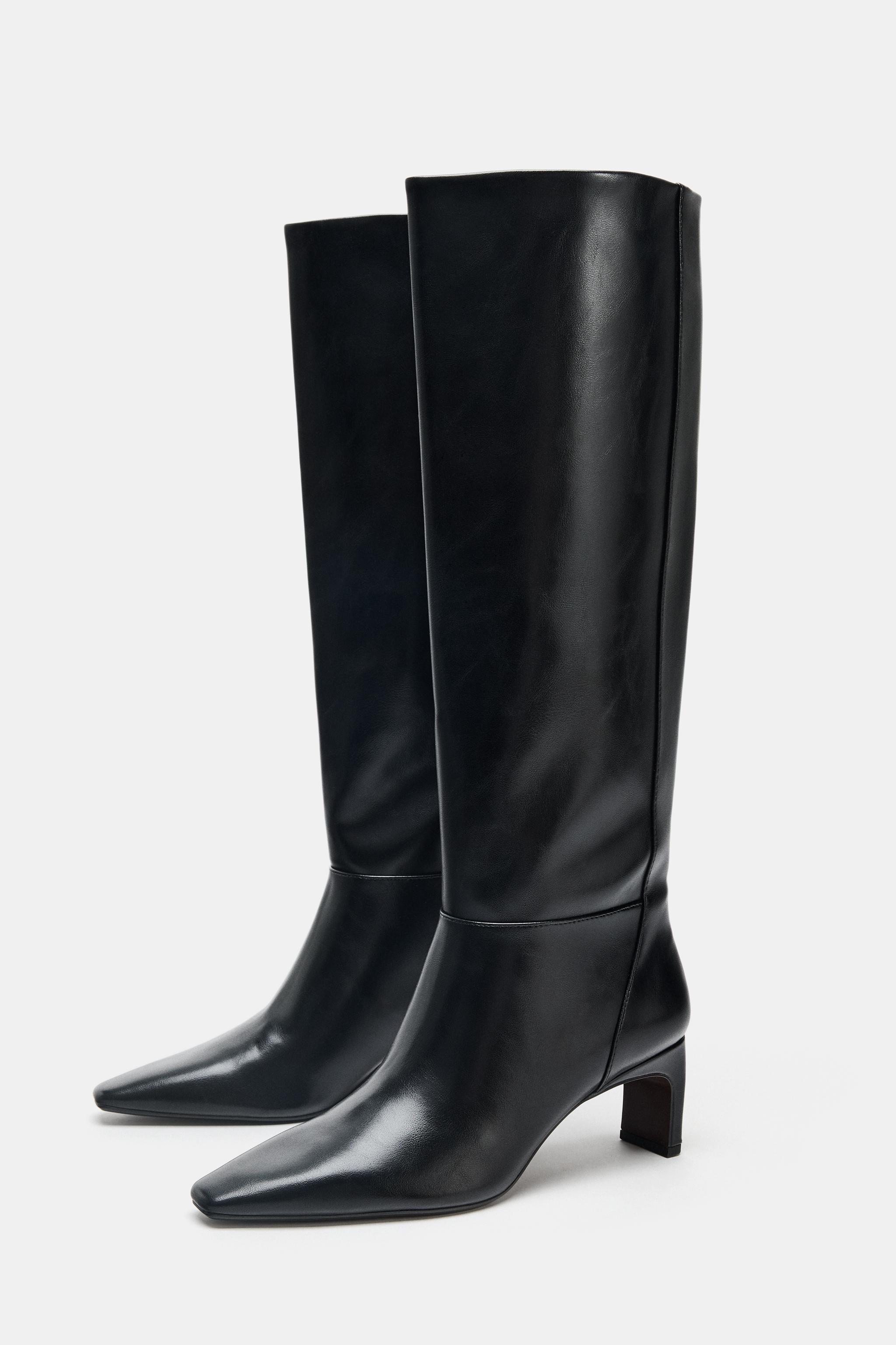 WIDE HEEL BOOTS - Black | ZARA United States