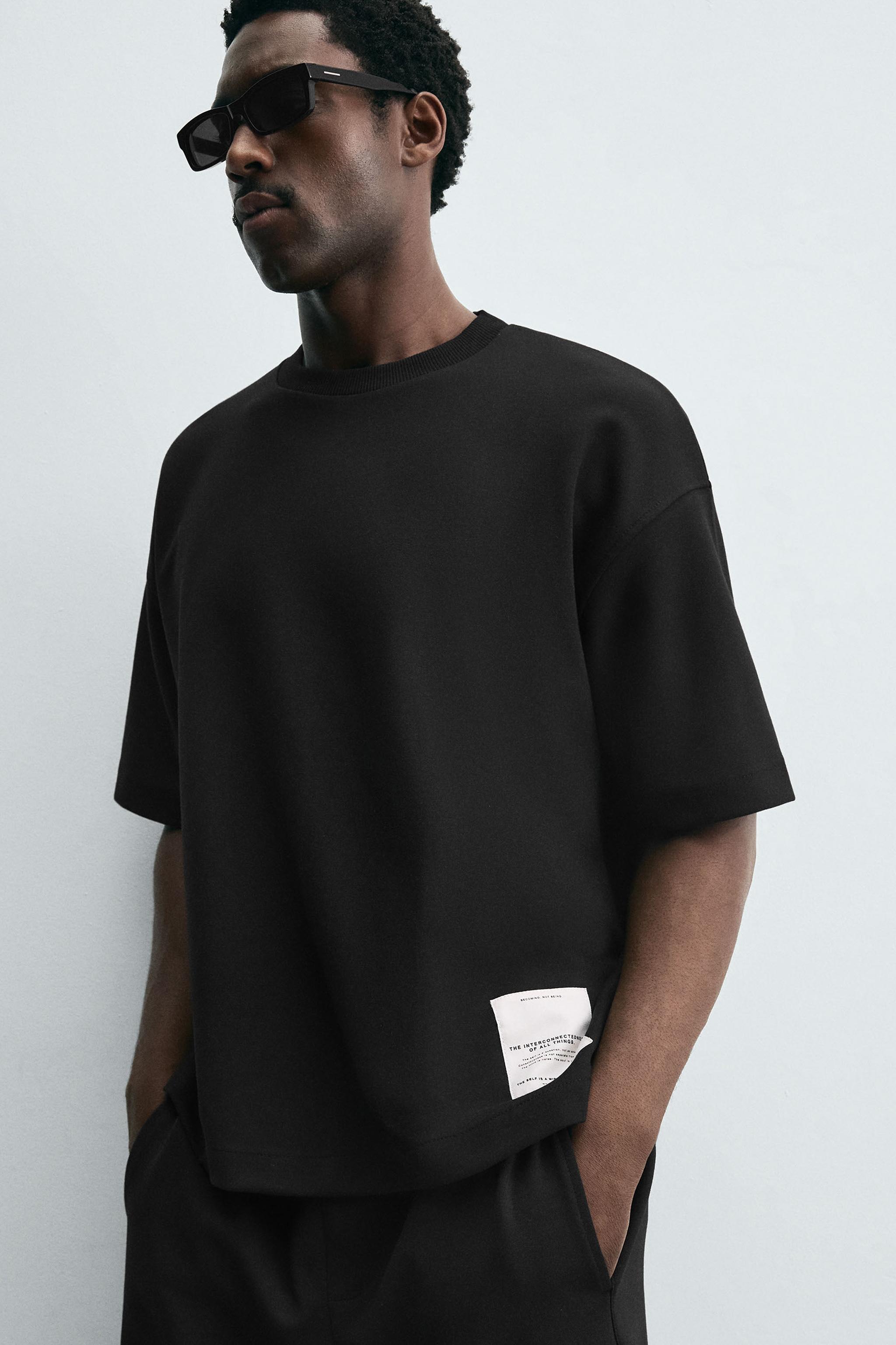 インターロックタグスウェットシャツ - ホワイト | ZARA Japan