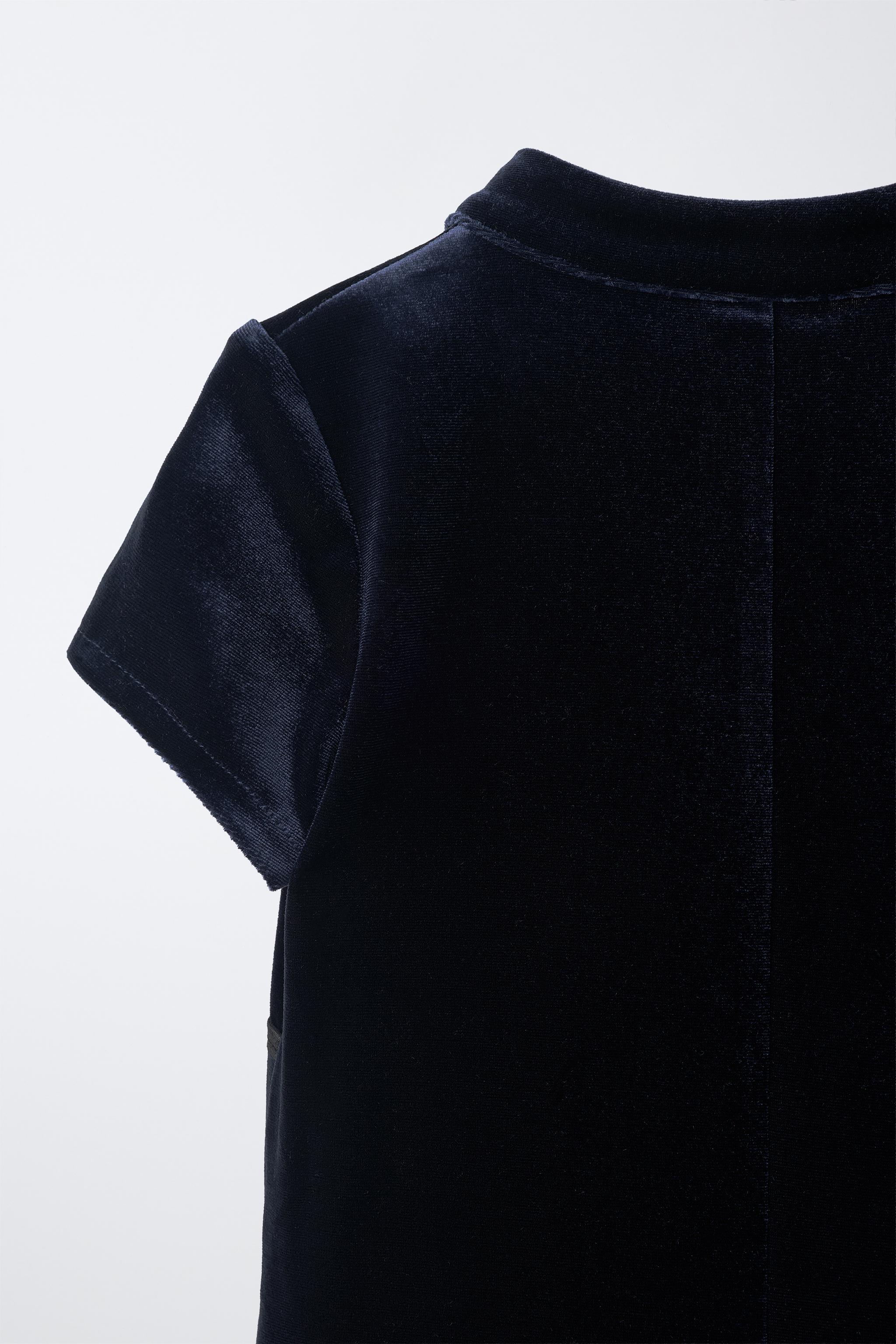 VELVET FROG FASTENING DRESS