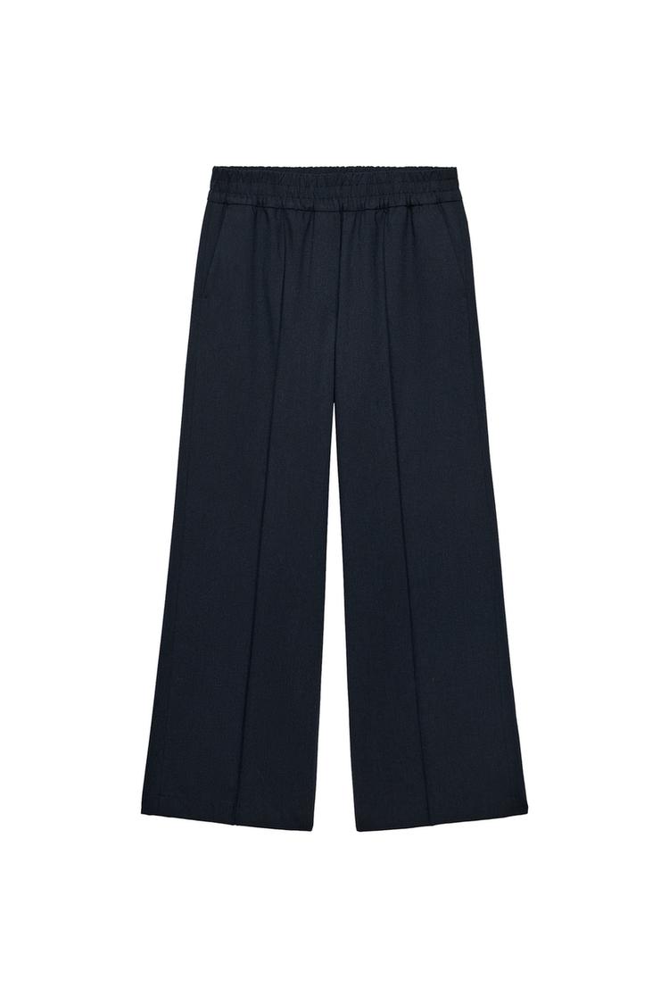 ZW COLLECTION FLOWING TROUSERS WITH WOOL BLEND