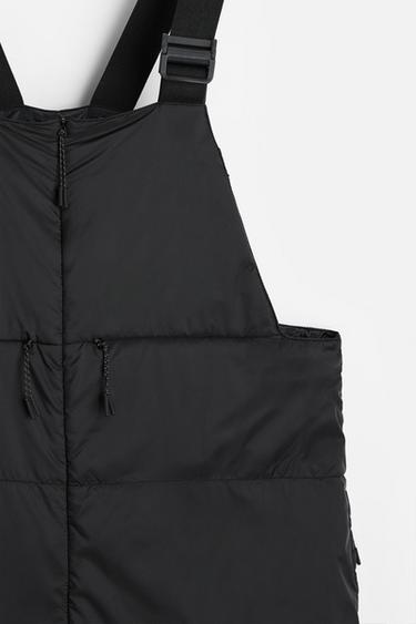 TECHNICAL QUILTED DUNGAREES - Black by Zara - Image 8