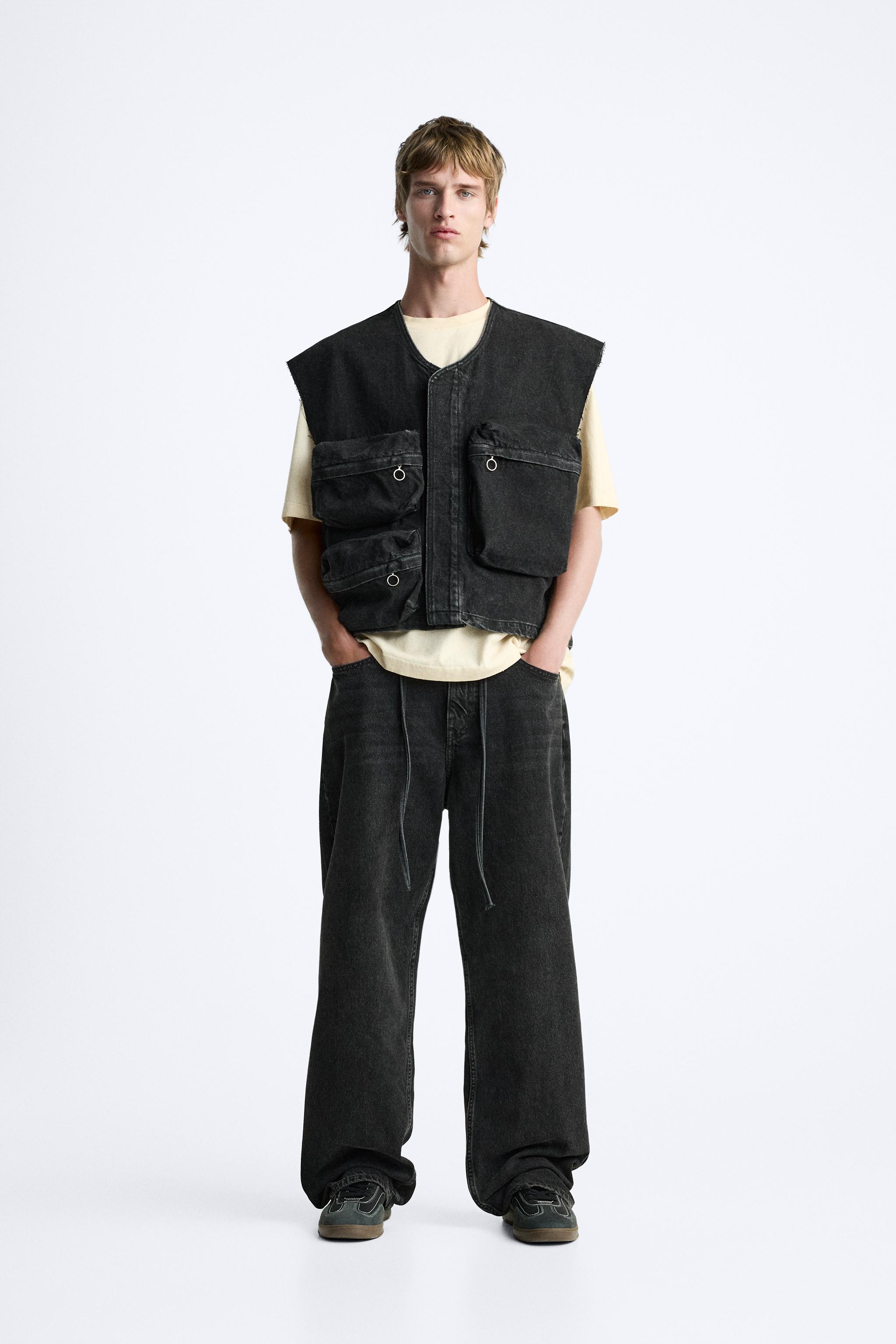 Black vest jeans hotsell