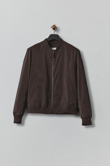 JAQUETA BOMBER LEVE - Caqui da Zara