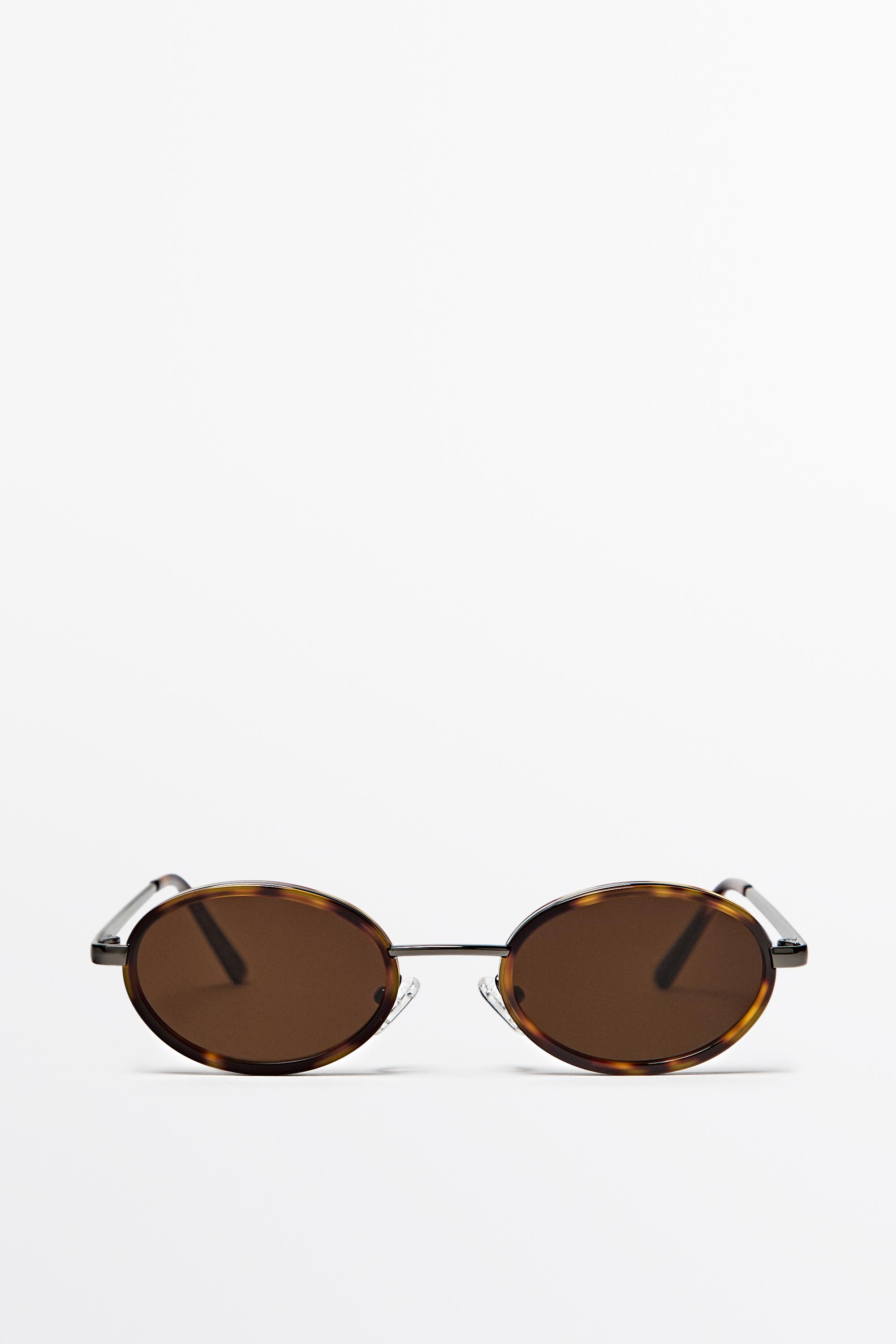 Metallic tortoiseshell-effect sunglasses