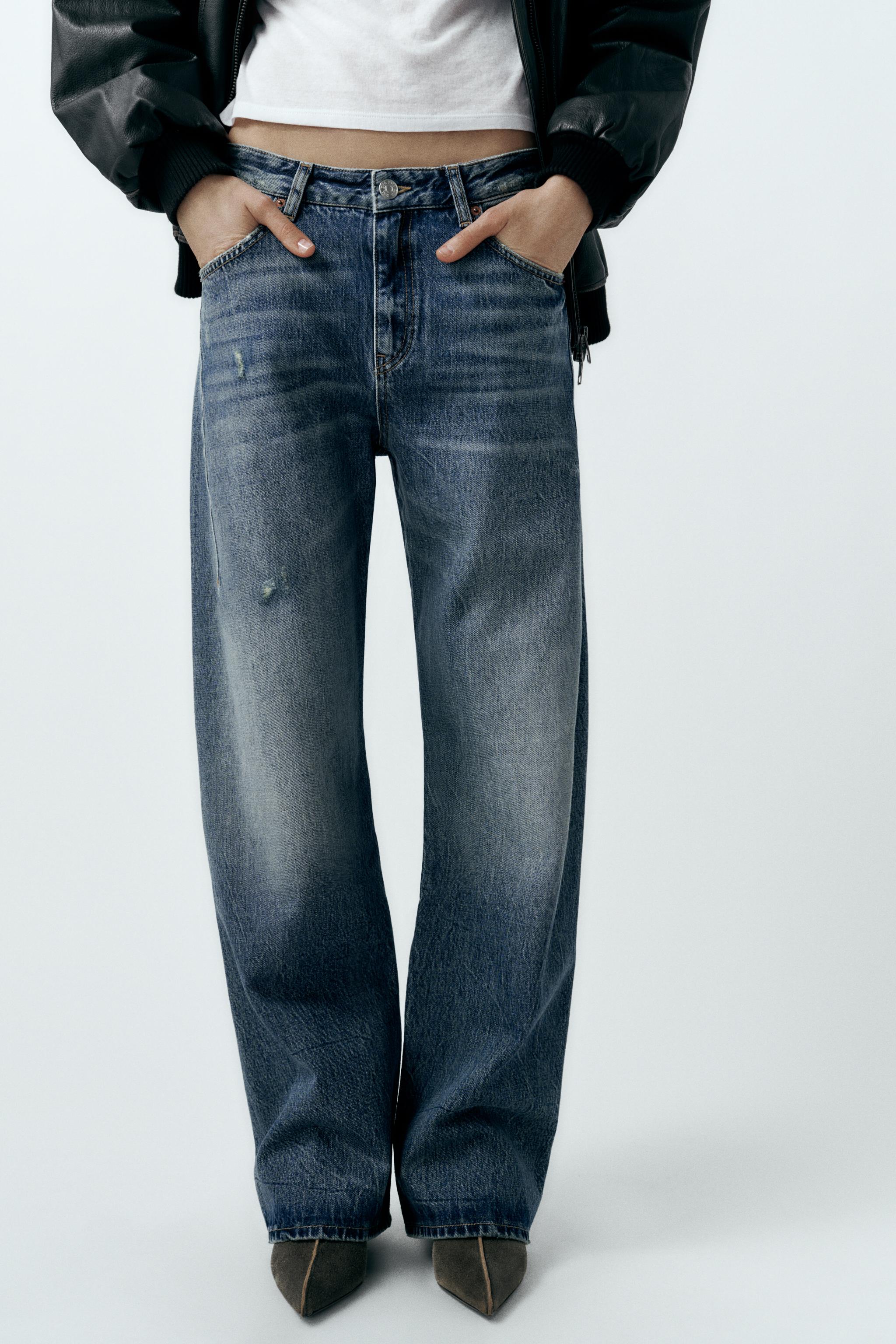 SLOUCHY BELT LOOP MID WAIST TRF JEANS