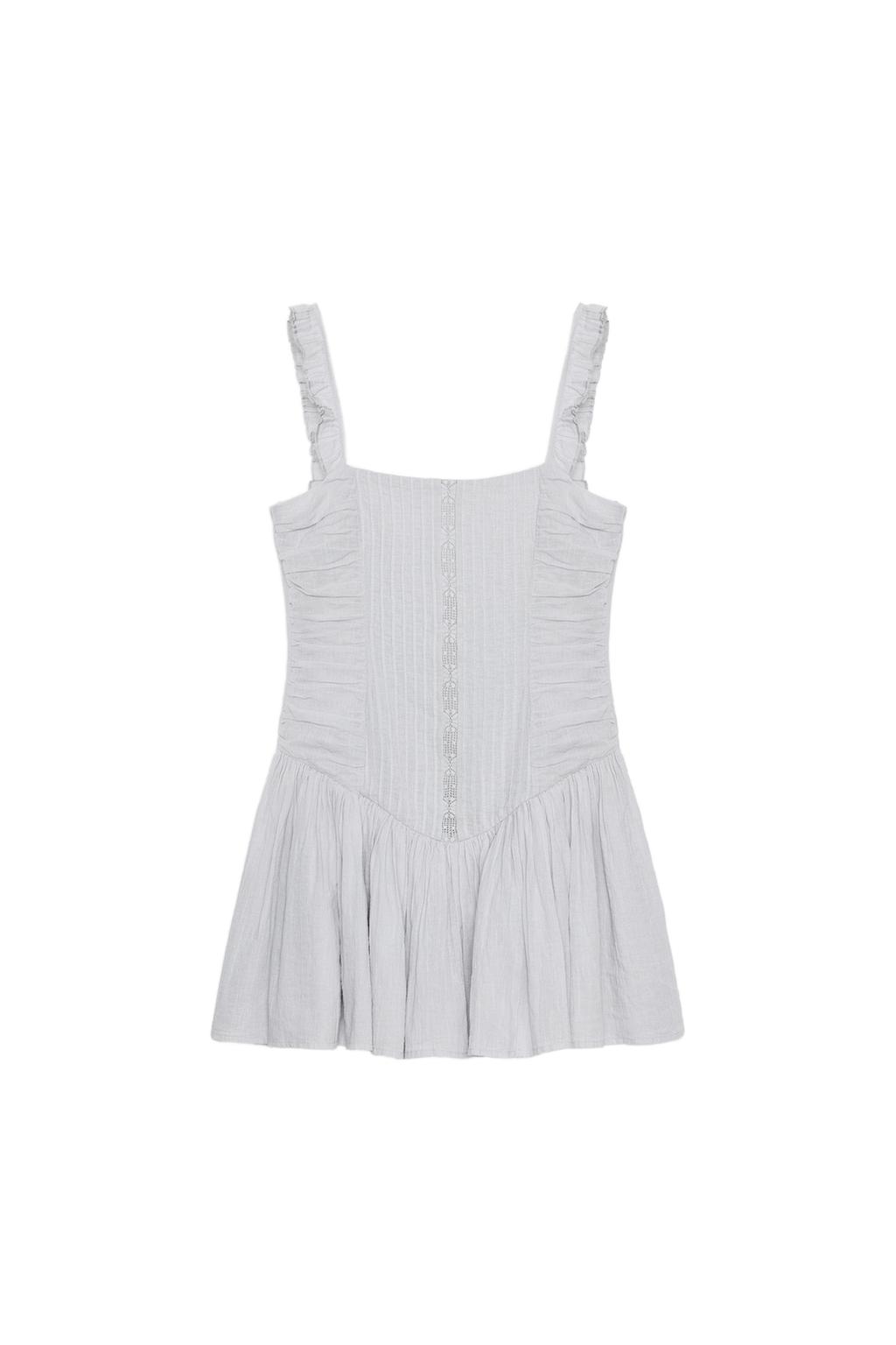 SHORT EMBROIDERED VOLUMINOUS DRESS - image 3