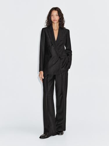Zara 100% wool double-breasted blazer - Gray