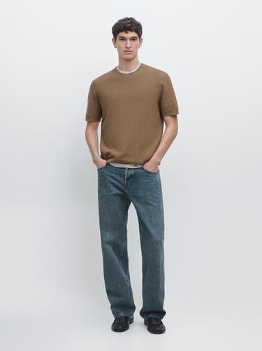 Camiseta punto manga corta algodón - 548 de Zara