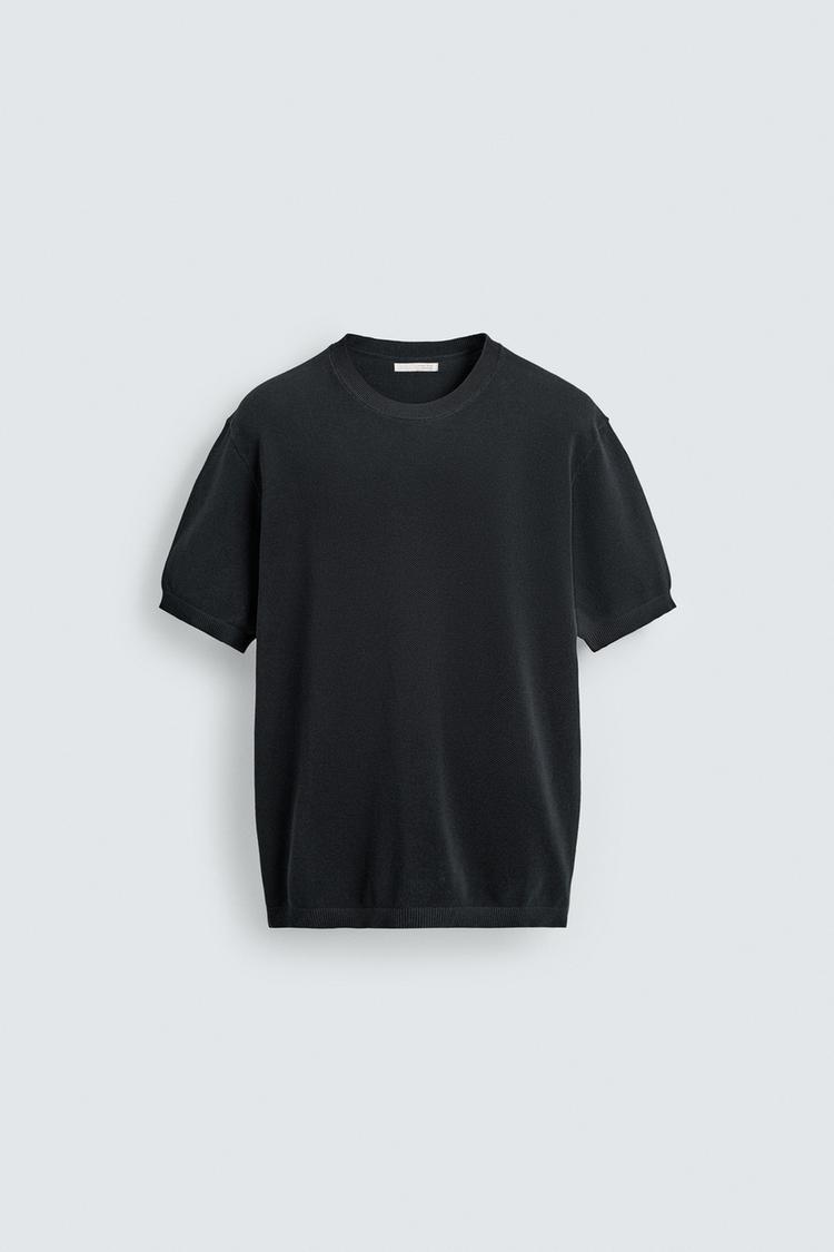 ZARA RELAXED FIT KNIT T-SHIRT