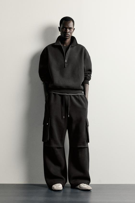 PANTALÓN CARGO JOGGER BALLOON FIT - Negro de Zara - Imagen 0
