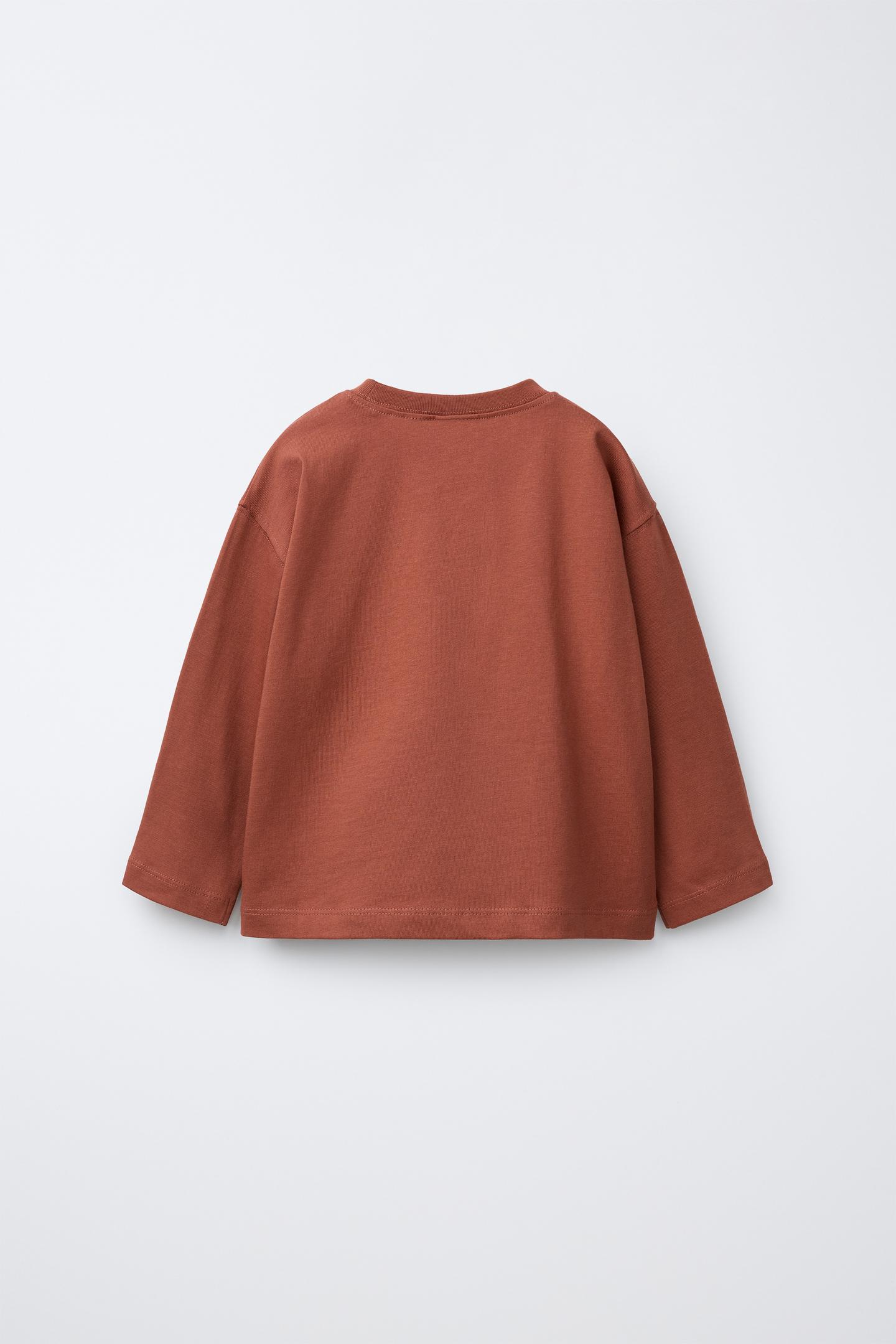 Детская футболка Zara Animal Print, цвет: Dark Russet — фото 2