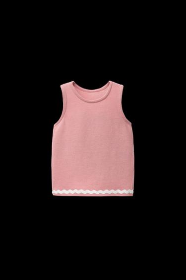CAMISETA ONDULINA - Rosado oscuro de Zara - Imagen 0