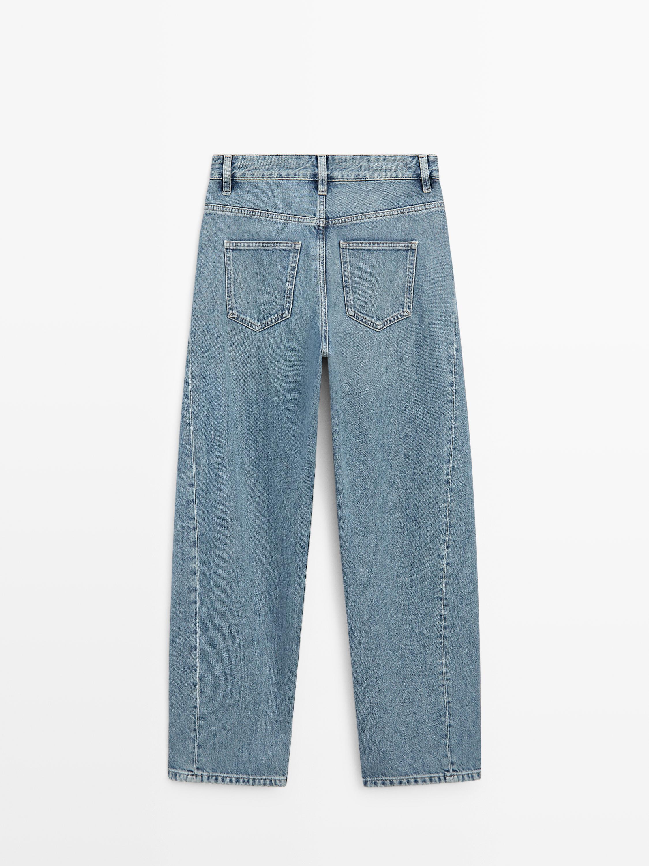Mid-rise balloon fit jeans