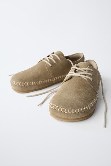 CHAUSSURES BAREFOOT EN CUIR - Marron sable de Zara - Image 5