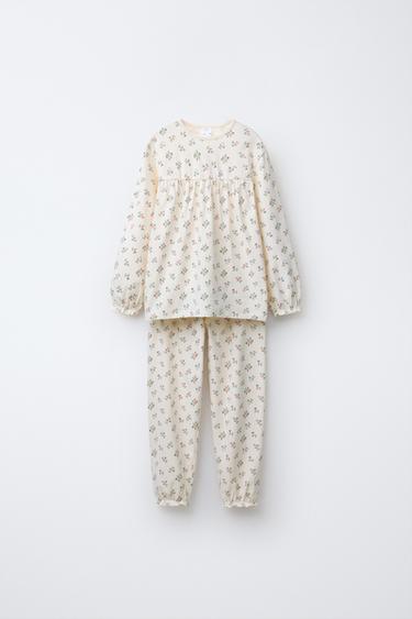 6-14 ANS/ PYJAMA PETITES FLEURS - Écru de Zara - Image 0