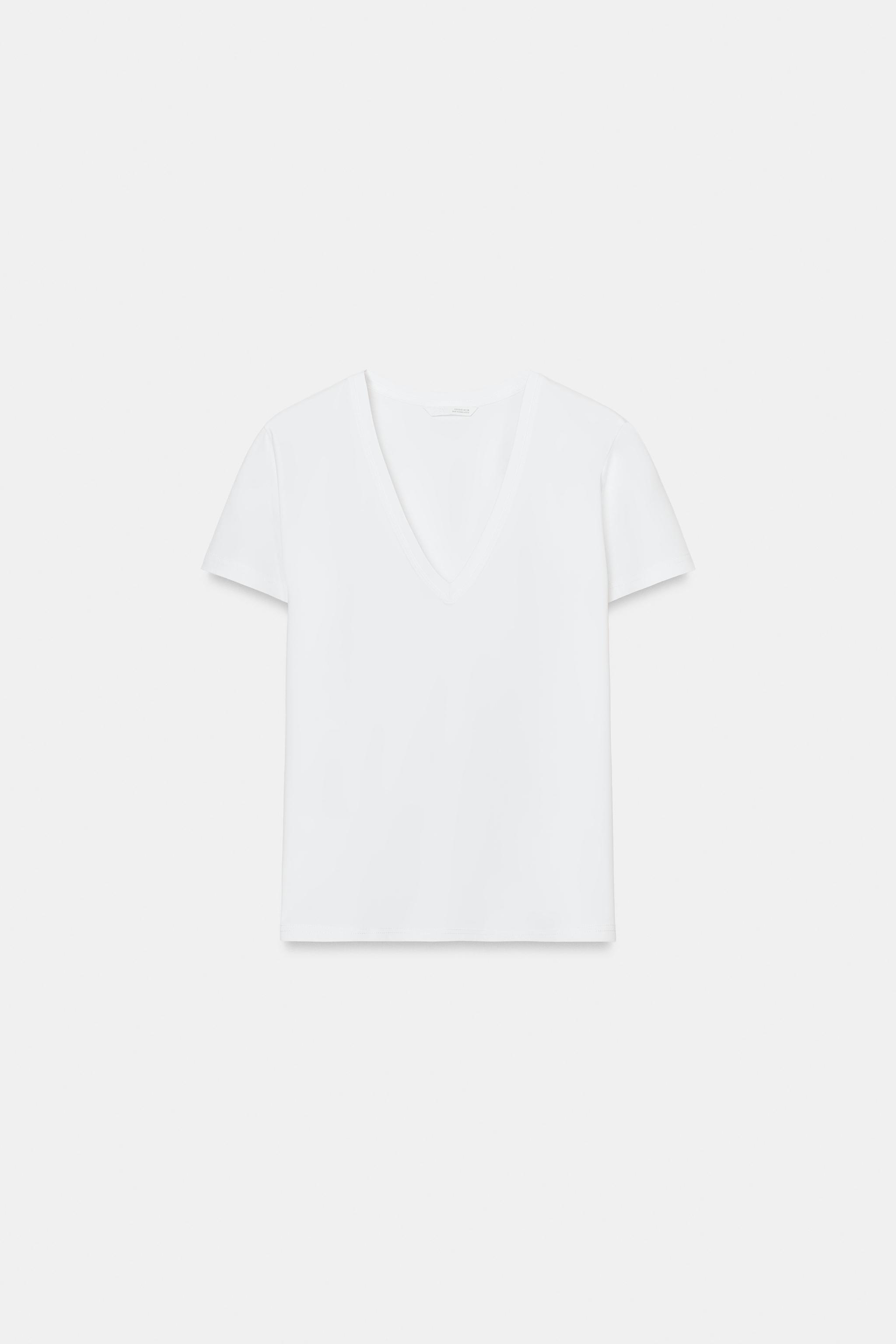 V YAKA INTERLOK T-SHIRT - Görsel 4