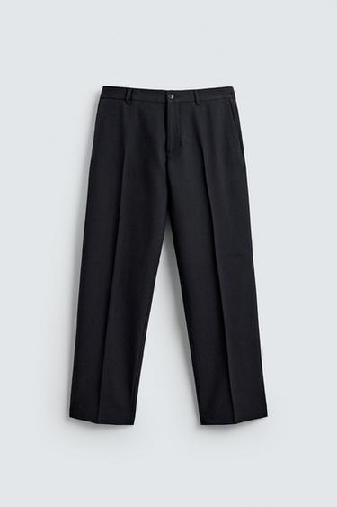100% WOOL SUIT TROUSERS - Navy blue by Zara