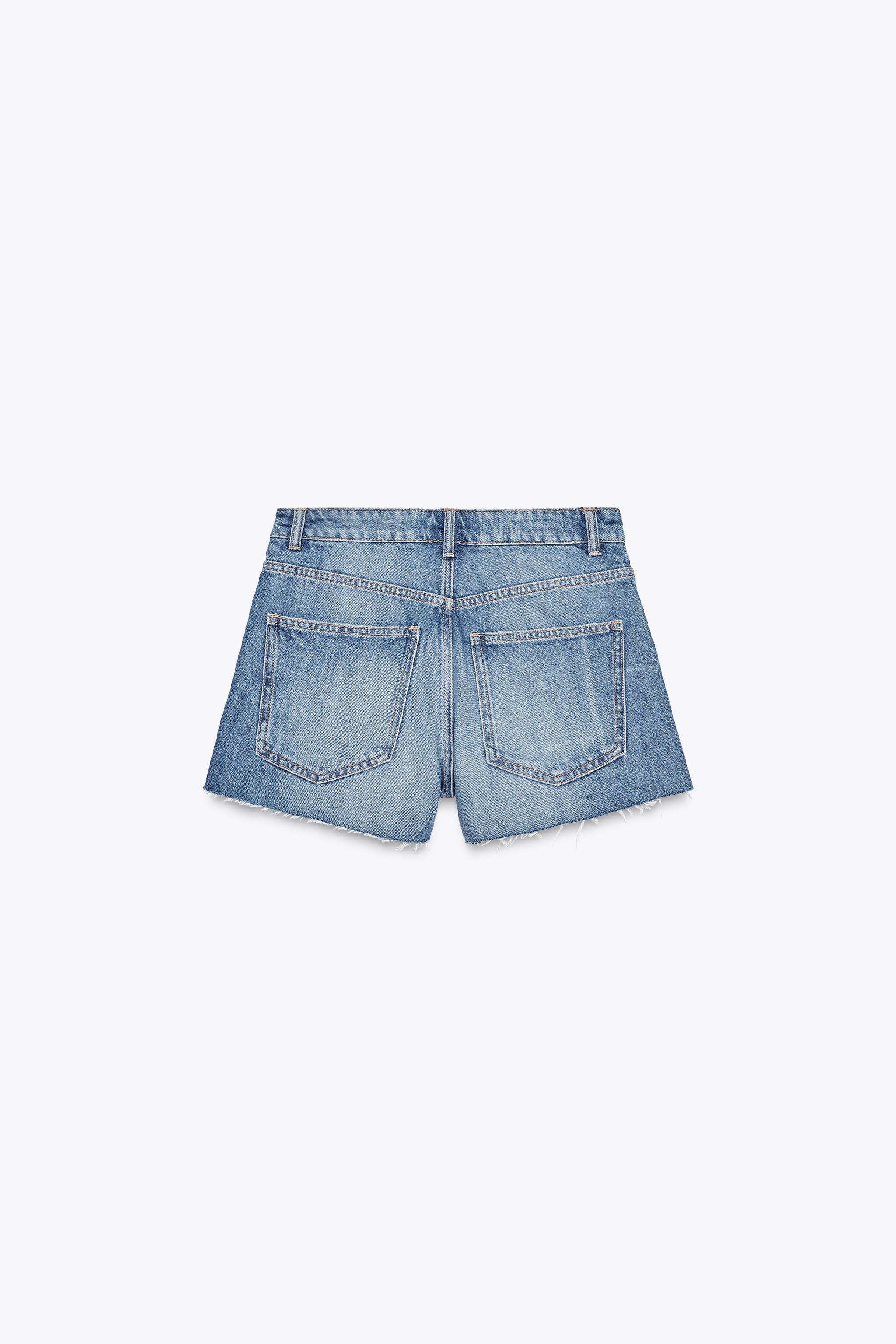 ZARA バギーデニムショートパンツ - メルカリ