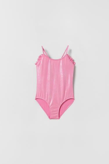 KIDS/ BAÑADOR EFECTO BRILLO - Fucsia de Zara