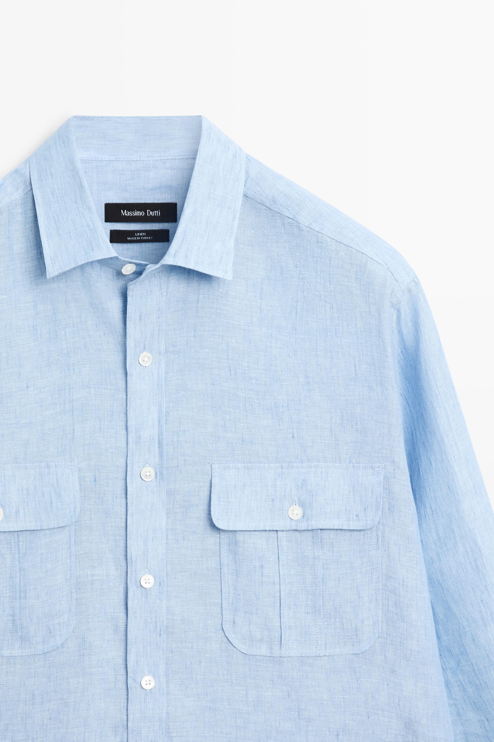 Chemise regular fit 100 % lin